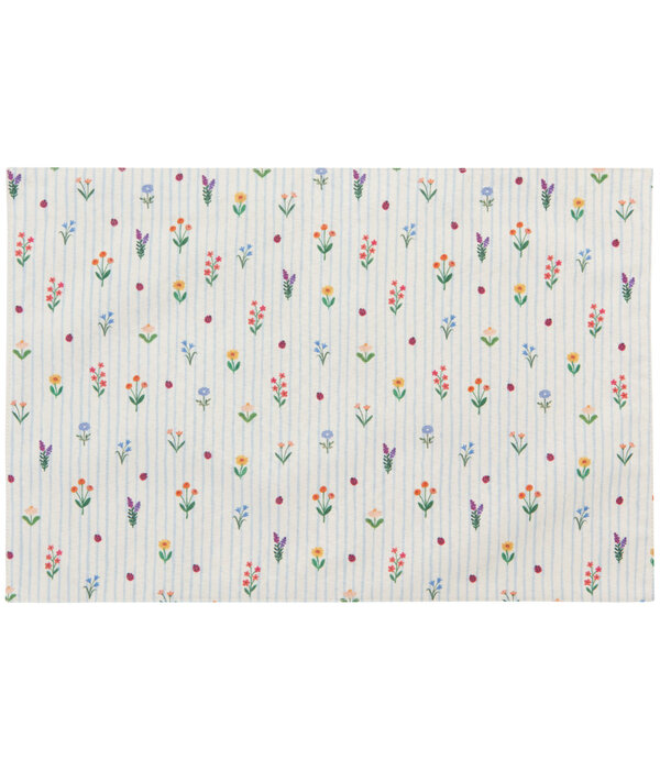Napperon beige en fleurs 12x18" - Danica