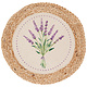 Napperon rond en jute fleurs de lavande 15" - Danica