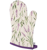 Mitaine de four beige avec feuilles de lavande 13" - Danica