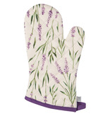 Mitaine de four beige avec feuilles de lavande 13" - Danica