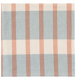 Danica Set of 4 Cotton Napkins Beige with Red and Blue Stripes