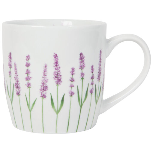 Danica Heirloom Danica Lavender Floral Porcelain Mug 12 oz