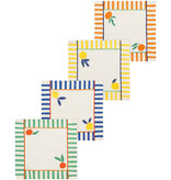 Ensemble de 4 serviettes à cocktail Agrumes - Danica