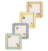 Ensemble de 4 serviettes à cocktail Agrumes - Danica