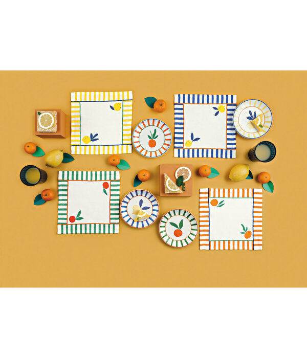 Ensemble de 4 serviettes à cocktail Agrumes - Danica