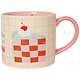 Danica Take The Cake Plaid Beige & Pink Mug 14oz