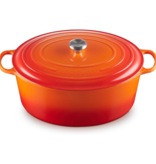 Le Creuset Faitout ovale signature en fonte émaillée Flamme 13,9 L - Le Creuset