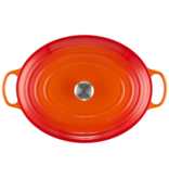 Le Creuset Faitout ovale signature en fonte émaillée Flamme 13,9 L - Le Creuset