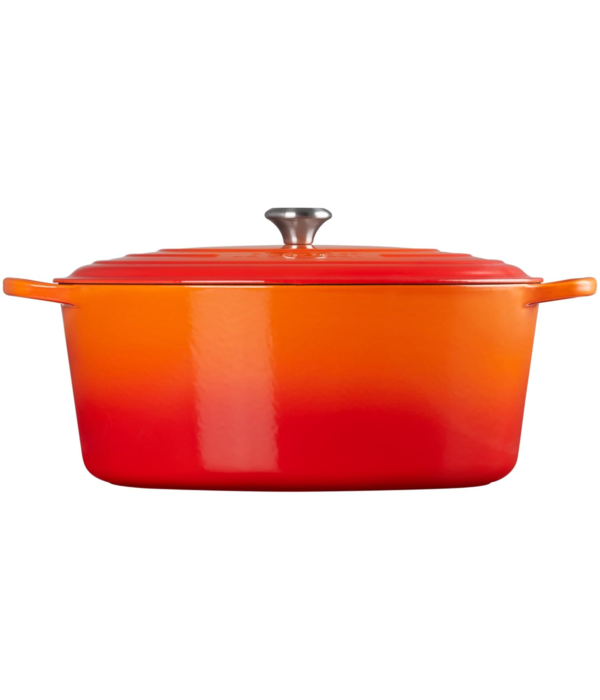 Le Creuset Faitout ovale signature en fonte émaillée Flamme 13,9 L - Le Creuset