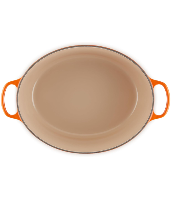 Le Creuset Faitout ovale signature en fonte émaillée Flamme 13,9 L - Le Creuset