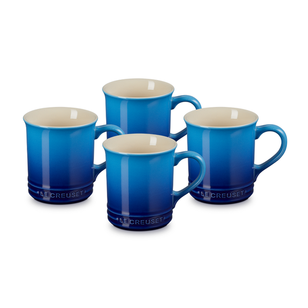 Le Creuset Set of 4 Blueberry Classic Stoneware Mugs 400 ml