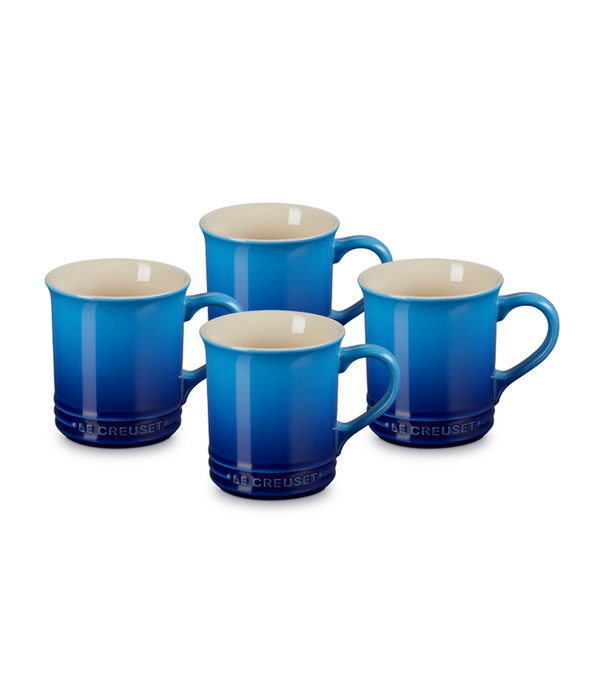 Le Creuset Ensemble de 4 tasses en grès Bleuet 400 ml - Le Creuset