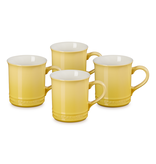 Le Creuset Ensemble de 4 tasses en grès Camomille 400 ml - Le Creuset