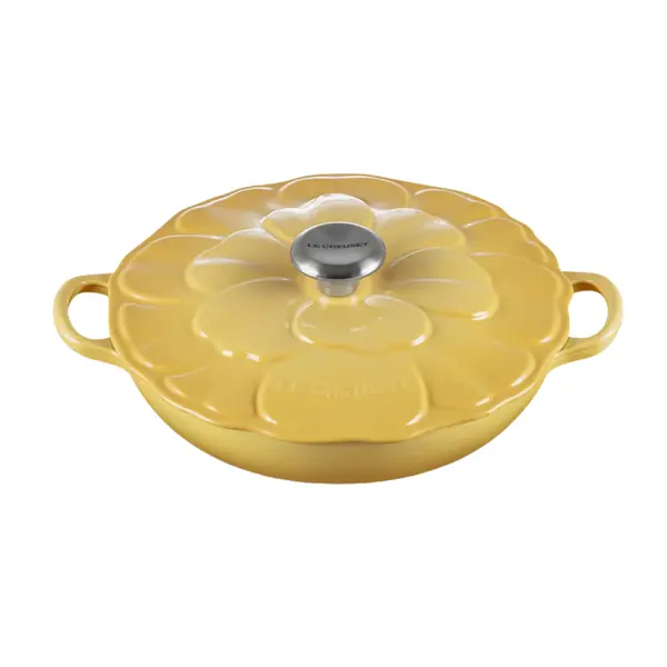 Le Creuset Cast Iron Braiser Petals Camomille 2.2L