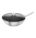 Zwilling Wok en acier inoxydable avec couvercle Joy Plus 30 cm - Zwilling
