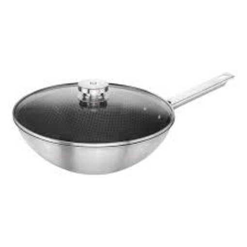 Zwilling Wok en acier inoxydable avec couvercle Joy Plus 30 cm - Zwilling