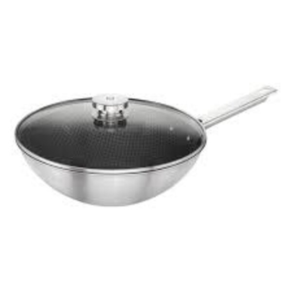Wok en acier inoxydable avec couvercle Joy Plus 30 cm - Zwilling