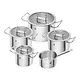 Ensemble de 5 batterie de cuisine en acier inoxydable avec couvercles Pro - Zwilling