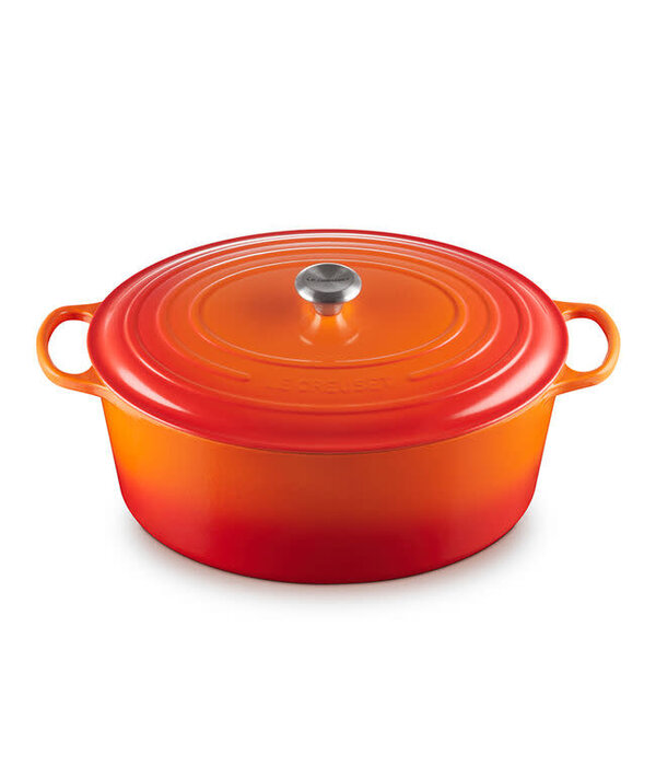 Le Creuset Le Creuset Signature Flame Oval Enameled Cast Iron Dutch Oven 13.9 L