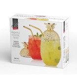 Brilliant Set of 2 Pineapple Cocktail Glasses by Brilliant