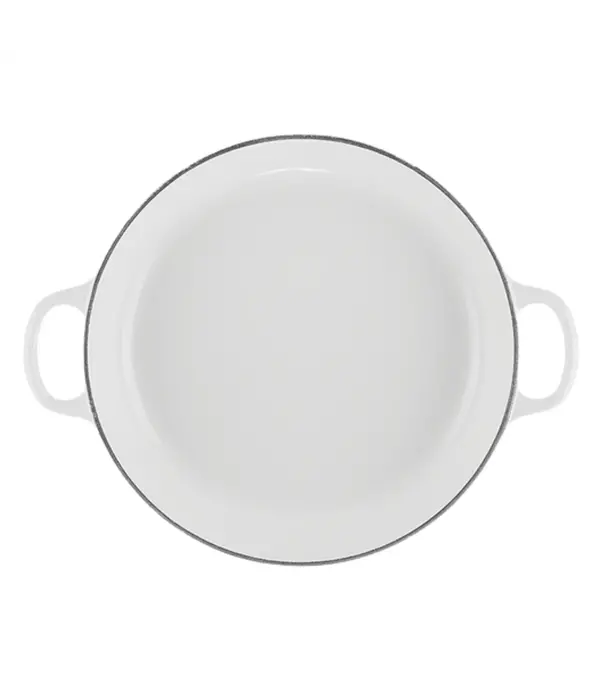 Le Creuset Braisière en fonte pétales Blanche 2.2L - Le Creuset