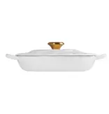 Le Creuset Braisière en fonte pétales Blanche 2.2L - Le Creuset