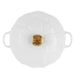 Le Creuset Braisière en fonte pétales Blanche 2.2L - Le Creuset
