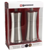 Swissmar Swissmar Salt and Pepper Mill Set Silver Stainless Steel 6"