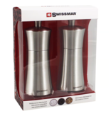 Swissmar Swissmar Salt and Pepper Mill Set Silver Stainless Steel 6"