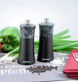 Swissmar Swissmar Black Matte Wood & Granite Salt and Pepper Mill Set 15 cm