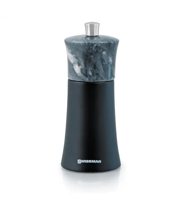 Swissmar Swissmar Black Matte Wood & Granite Salt and Pepper Mill Set 15 cm