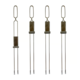 Ensemble de 4 brochettes en acier inoxydable avec curseur