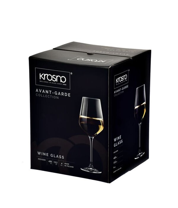 Krosno Ensemble de 4 verres à vin blanc Avant-Garde 450 ml – Krosno