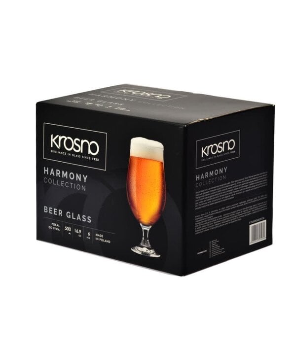 Krosno Krosno Harmony Stemmed Beer Glass 500ml, Set of 6