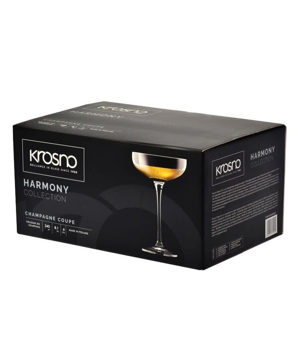 Krosno Ensemble de 6 verres à champagne Harmony 240ml - Krosno