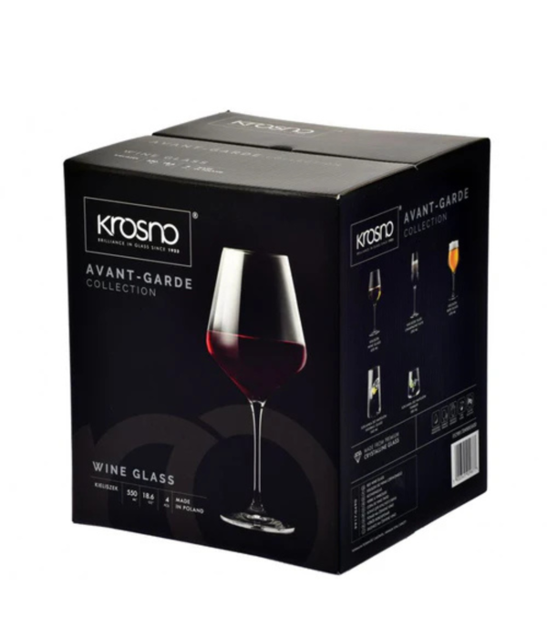 Krosno Krosno Avant-Garde Red Wine Glass 550ml, Set of 4