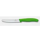 Victorinox Couteau dentelé à tomates "Swiss Classic" 11 cm, vert de Victorinox