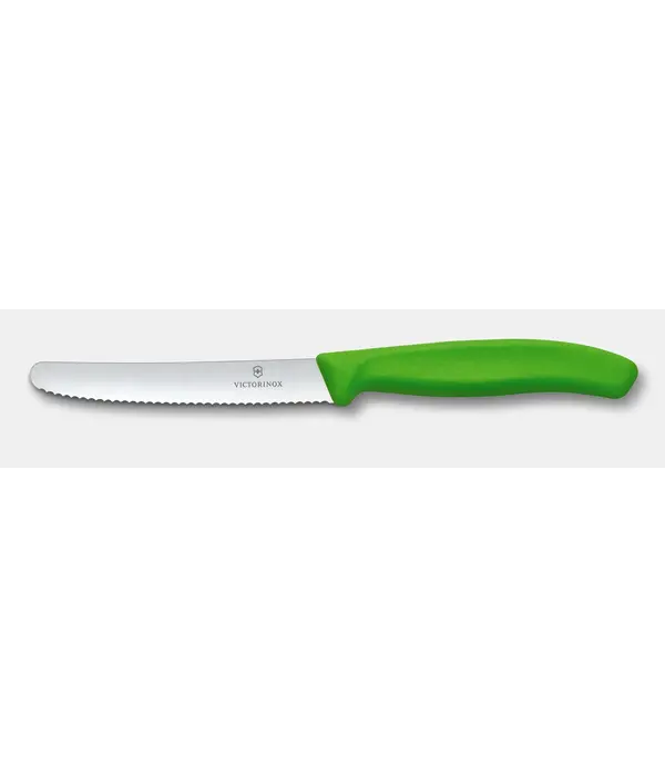 Victorinox Couteau dentelé à tomates "Swiss Classic" 11 cm, vert de Victorinox