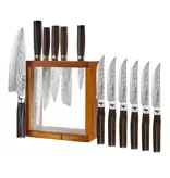 THE CUSTOM CHEF Bloc de couteaux Mokuzai 7 pièces + 6 couteaux à steak (cadeau avec achat) - Cuisine::pro®