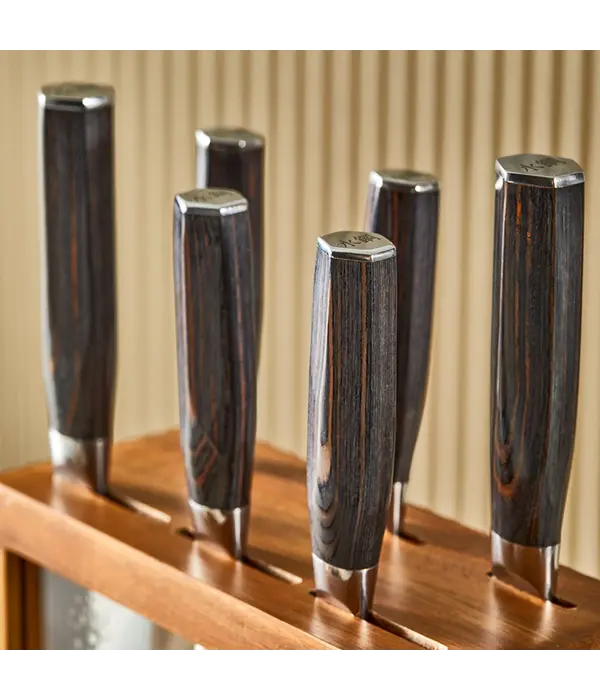 THE CUSTOM CHEF Cuisine::pro® Mokuzai 7-Piece Knife Block + 6 Steak Knives (Gift with Purchase)