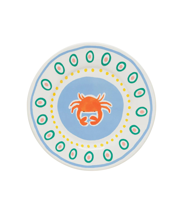 Costa Nova Costa Nova Summer Bliss Crab Dessert Plate 22.1 cm
