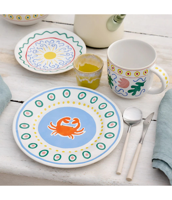 Costa Nova Costa Nova Summer Bliss Crab Dessert Plate 22.1 cm