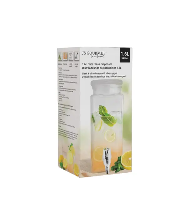 Slim Glass Beverage Dispenser 1.6 L
