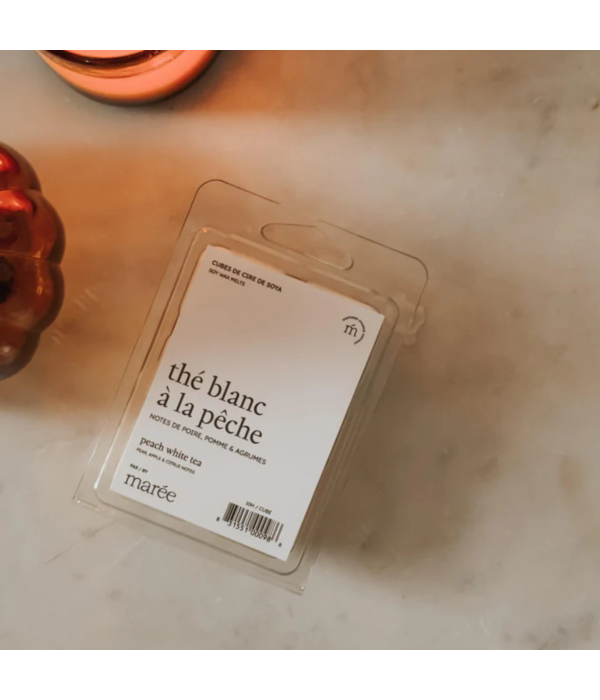 Maree Chandelles Cubes de cire de soya pour diffuseur Thé Blanc à la Pêche - Marée Chandelles