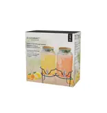 Double Glass Beverage Dispenser 4 L