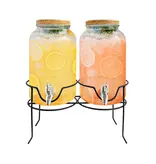 Double Glass Beverage Dispenser 4 L
