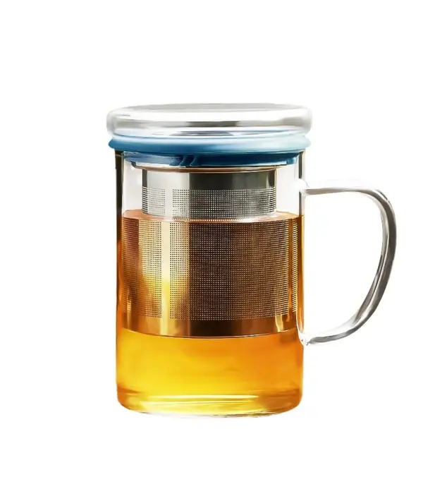 Glass Mug with Lid and Infuser 350 ml