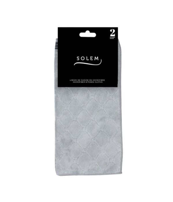 Solem Ensemble de 2 linges de cuisine Les Essentiels Gris - Solem