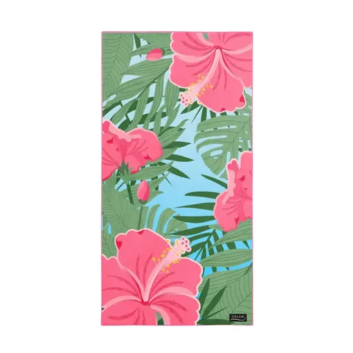 Solem Serviette de plage en microfibre Fleurs des iles - Solem