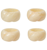 Danica Ivory Resin Napkin Ring, Set of 4